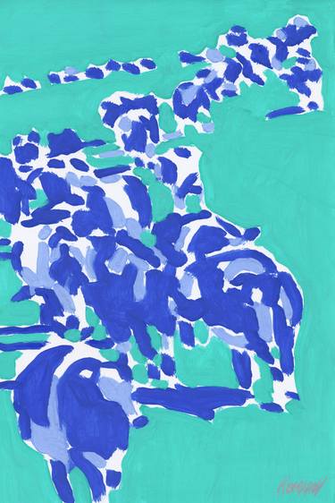 Print of Expressionism Cows Paintings by Vitali Komarov