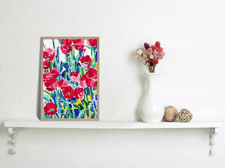 Original Floral Painting by Vitali Komarov