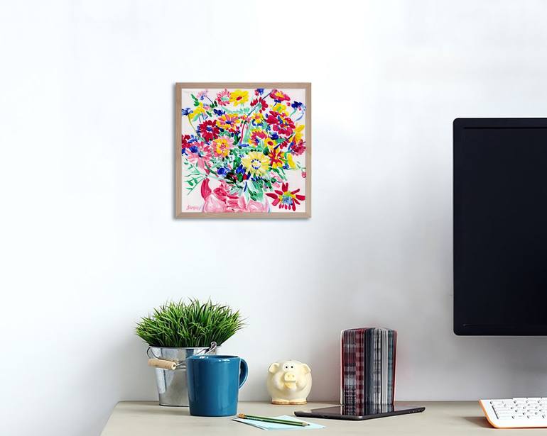 Original Realism Floral Painting by Vitali Komarov