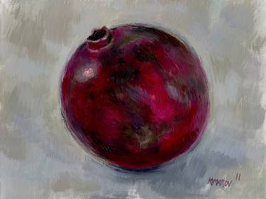 Pomegranate painting Fruit original art Kitchen impressionism thumb
