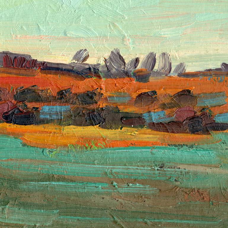 Original Expressionism Landscape Painting by Vitali Komarov