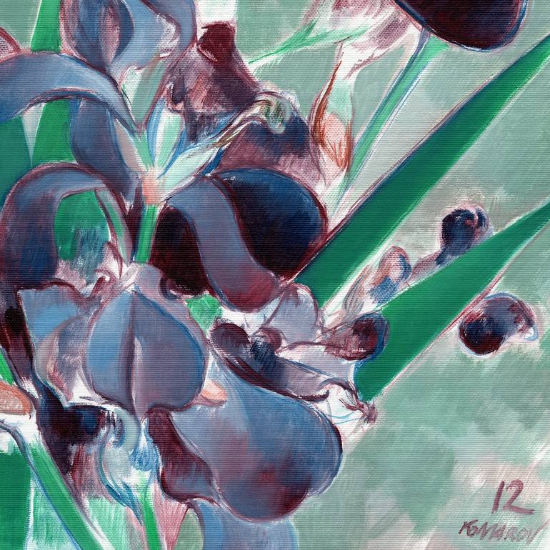 Original Floral Painting by Vitali Komarov