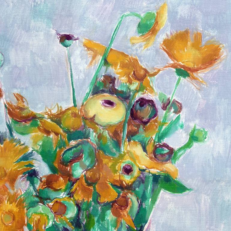 Original Realism Floral Painting by Vitali Komarov