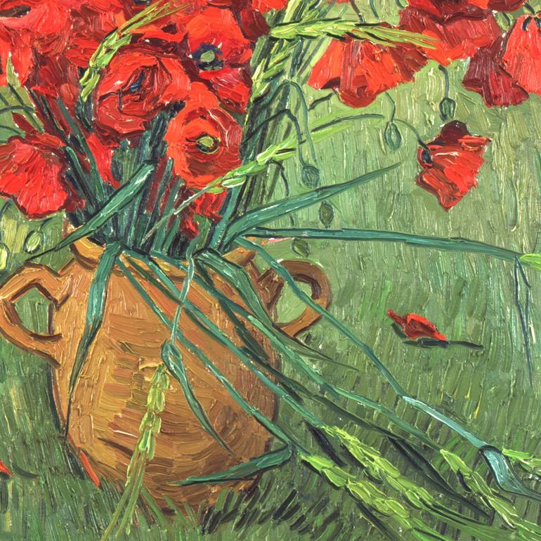 Original Expressionism Floral Painting by Vitali Komarov