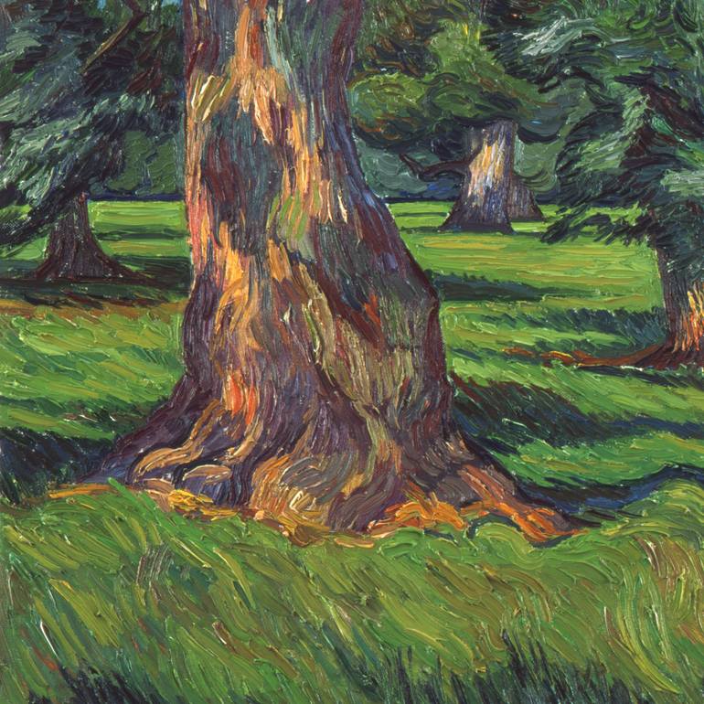 Original Expressionism Landscape Painting by Vitali Komarov