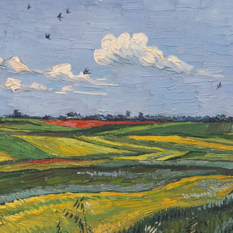 Original Expressionism Landscape Painting by Vitali Komarov