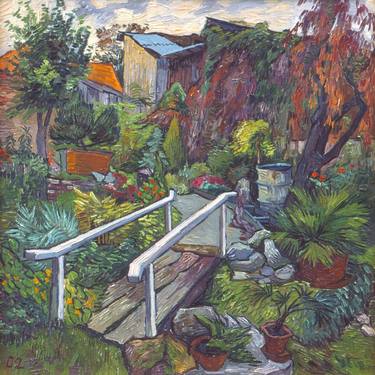 Print of Realism Garden Paintings by Vitali Komarov