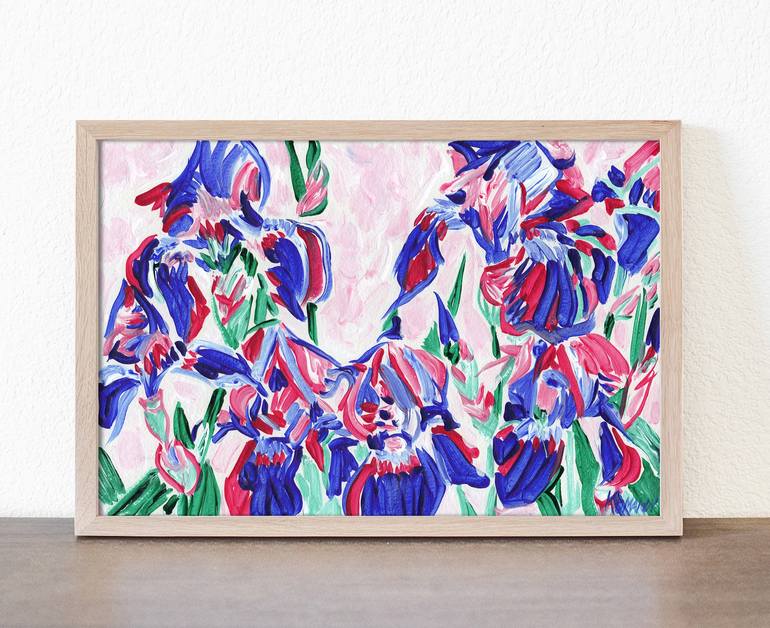 Original Expressionism Floral Painting by Vitali Komarov