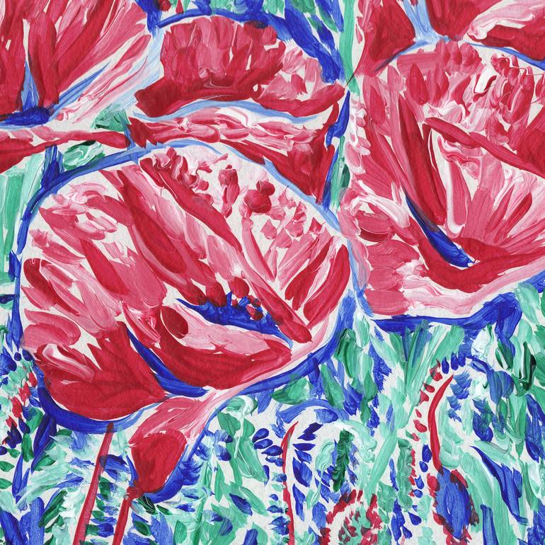 Original Floral Painting by Vitali Komarov