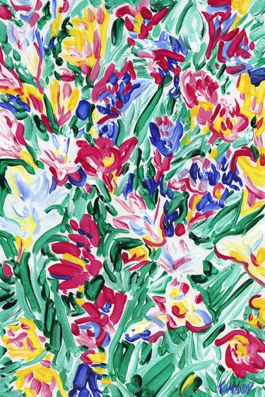 Print of Expressionism Floral Paintings by Vitali Komarov