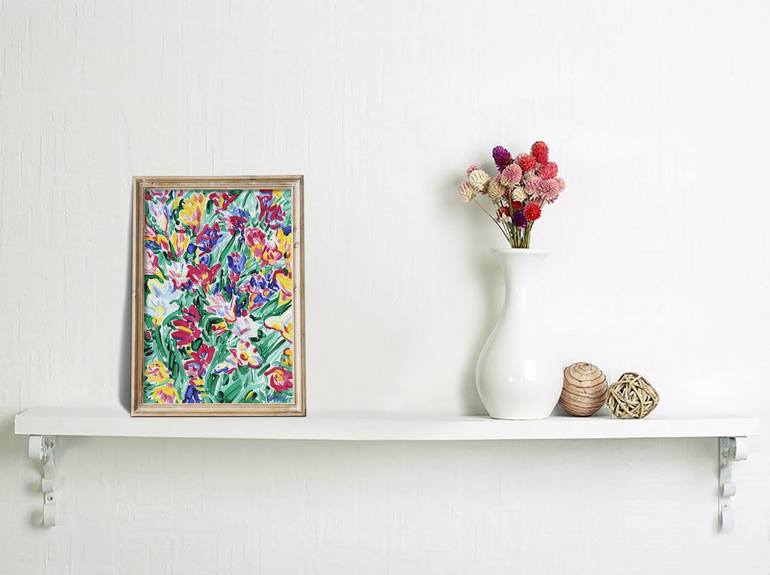 Original Expressionism Floral Painting by Vitali Komarov