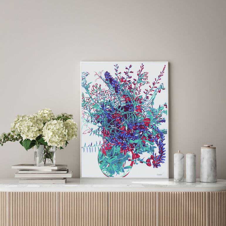 Original Floral Painting by Vitali Komarov