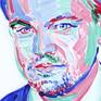 Leonardo DiCaprio painting Portrait original art Pop art wall art American Hollywood film actor Painting