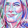 Jennifer Aniston painting Portrait original art Pop art wall art Woman American Hollywood film actress