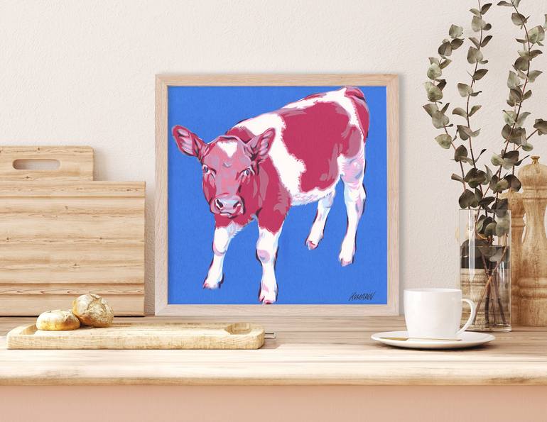 Original Cows Painting by Vitali Komarov