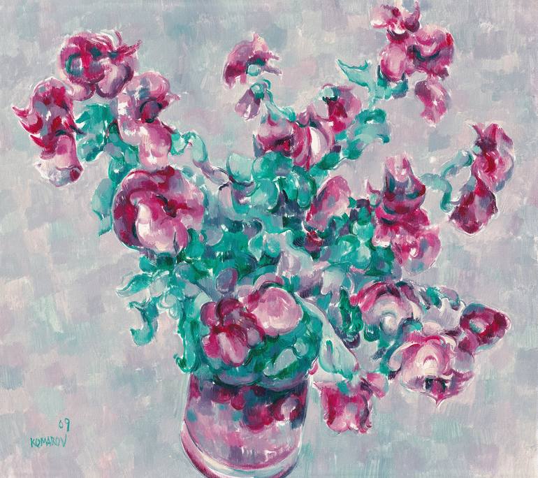 Original Floral Painting by Vitali Komarov