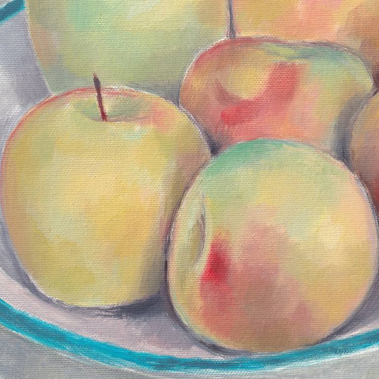 Apples on Cutting Board Still Life Watercolor Painting' Photographic Print  - Petmal