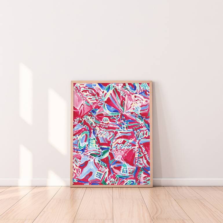 Original Abstract Still Life Painting by Vitali Komarov