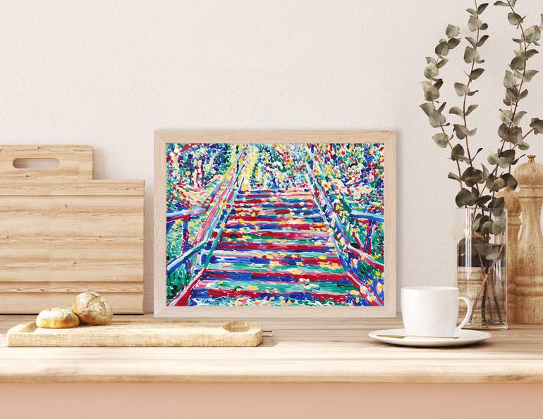 Original Abstract Landscape Painting by Vitali Komarov