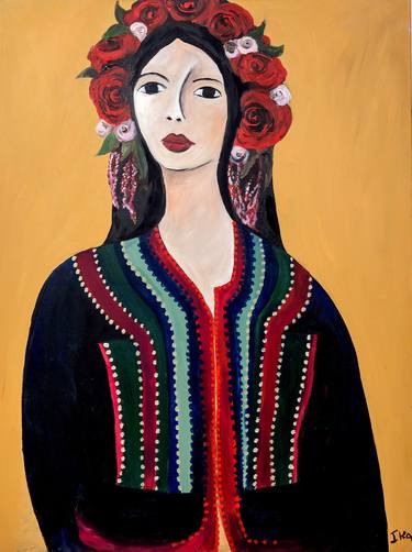 Original Folk People Paintings by Dominika Luszcz