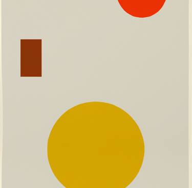 Brown rectangle, yellow and red circle thumb
