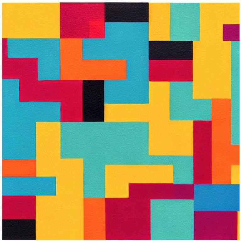 Blokus Painting by Raymond Devaux | Saatchi Art