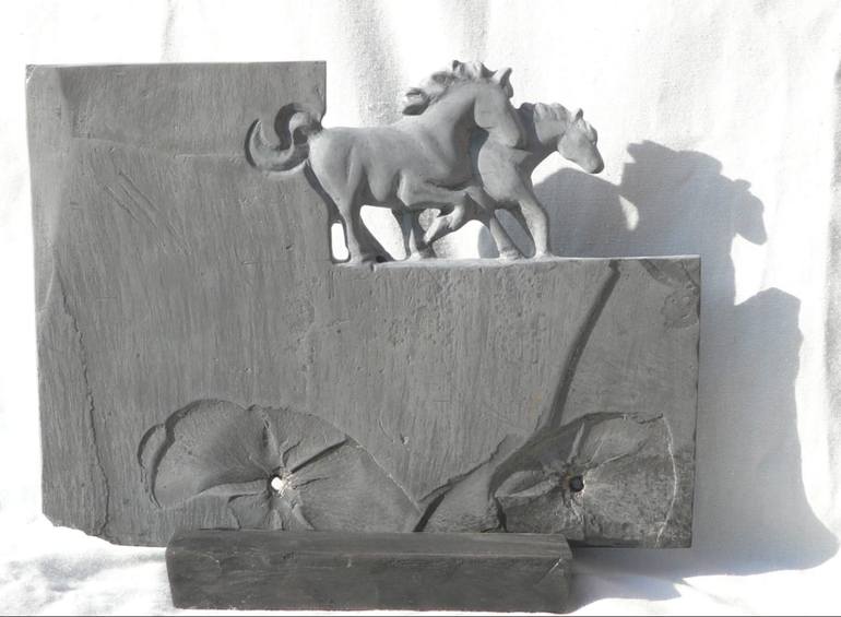 Original Horse Sculpture by Sylviane Selma