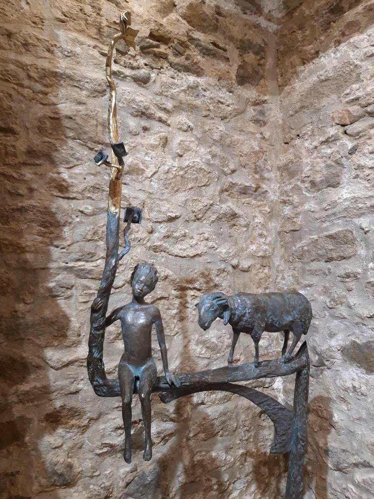 Original Surrealism Garden Sculpture by Sylviane Selma