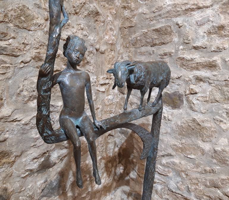 Original Surrealism Garden Sculpture by Sylviane Selma