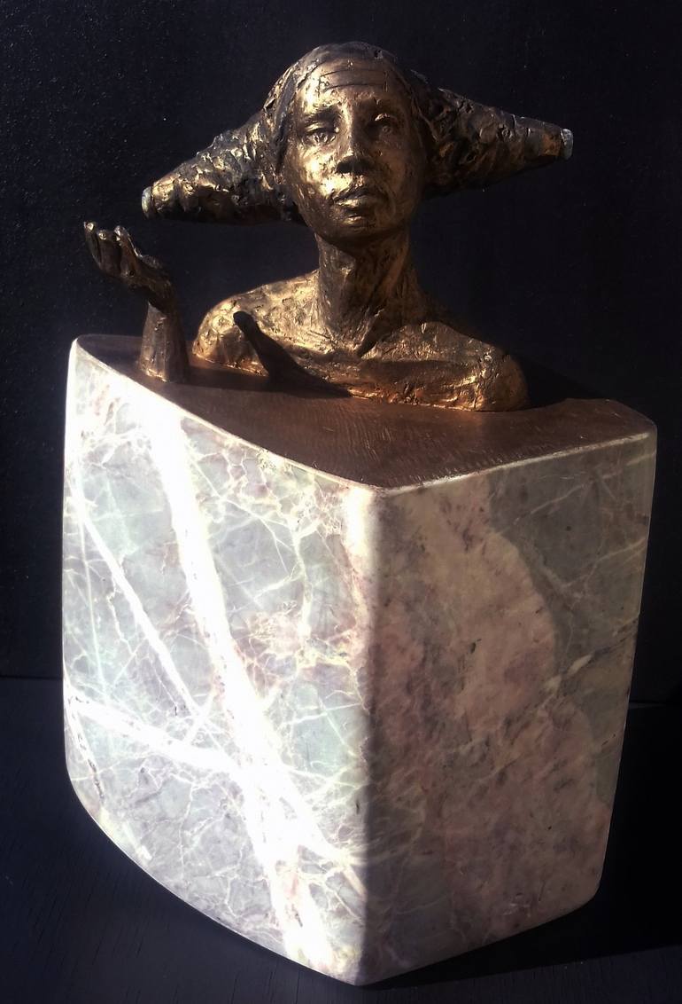 Original Figurative Fantasy Sculpture by Sylviane Selma