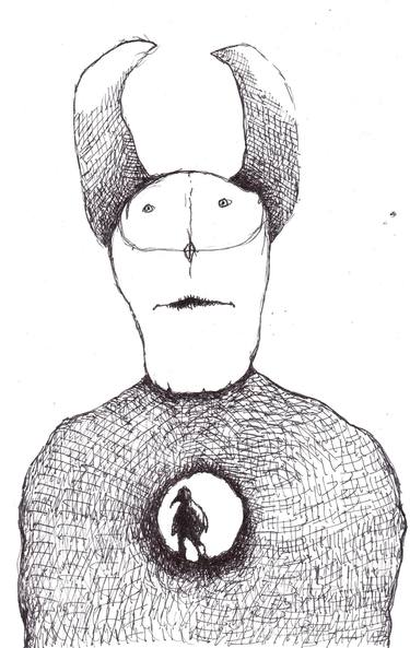 Original Surrealism People Drawings by Christopher Evitts