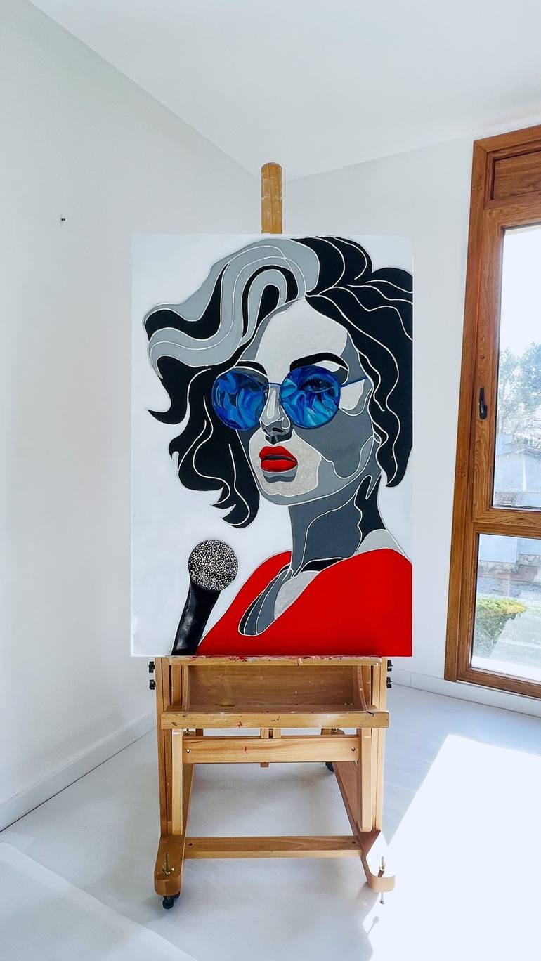 Original Contemporary Portrait Painting by Lana Ritter