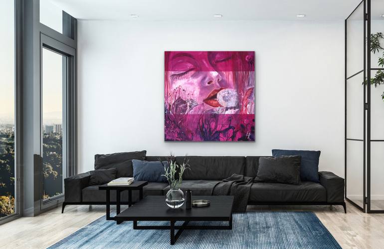 Original Abstract Expressionism Fantasy Painting by Lana Ritter