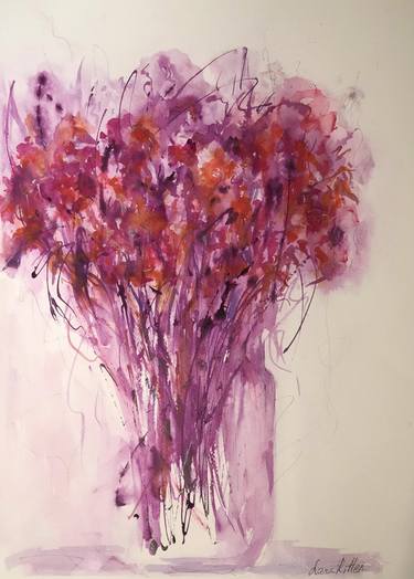 Original Abstract Expressionism Floral Paintings by Lana Ritter