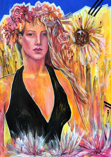 Original Abstract Expressionism Portrait Paintings by Lana Ritter