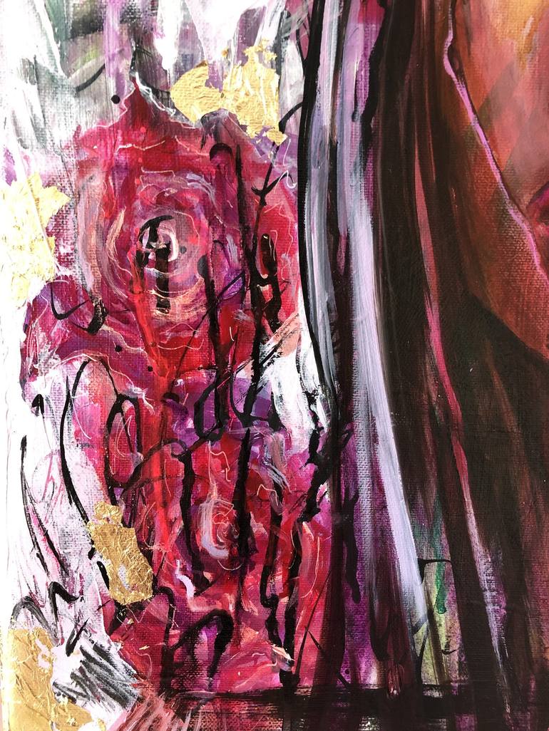 Original Abstract Expressionism Portrait Painting by Lana Ritter