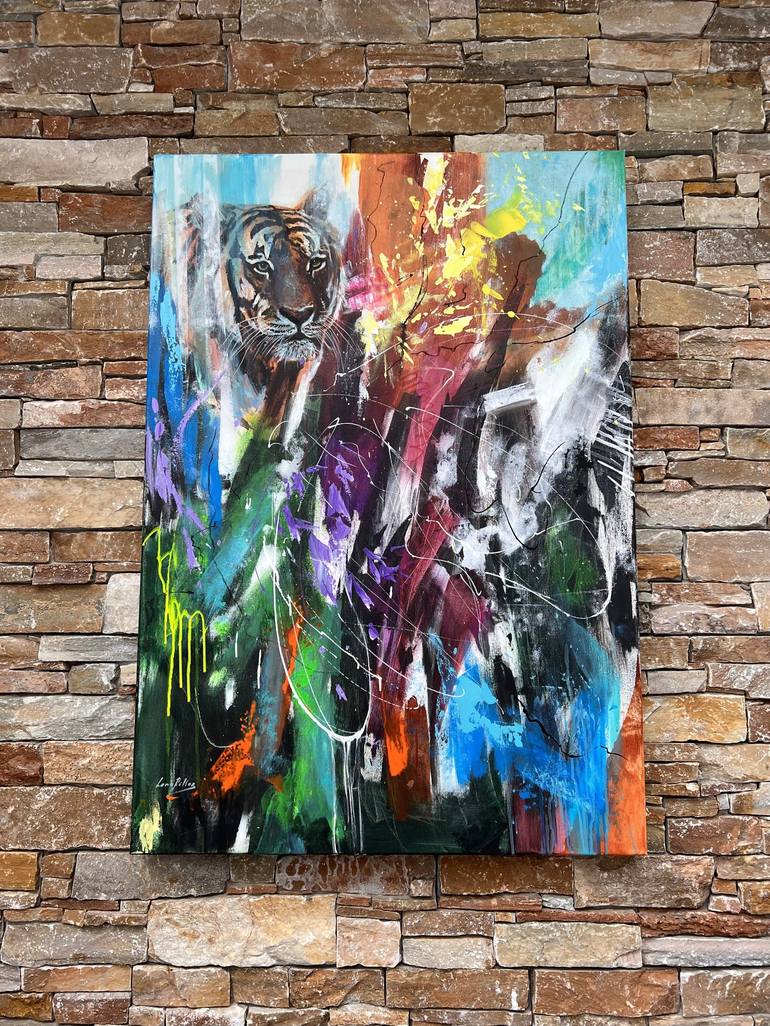 Original Abstract Expressionism Animal Painting by Lana Ritter