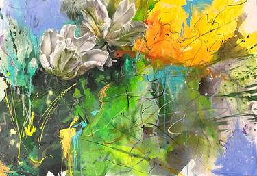 Print of Abstract Expressionism Floral Paintings by Lana Ritter