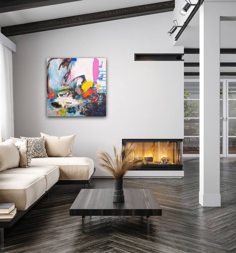 Original Abstract Expressionism Abstract Painting by Carolina Alotus