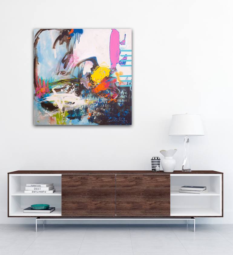 Original Abstract Expressionism Abstract Painting by Carolina Alotus