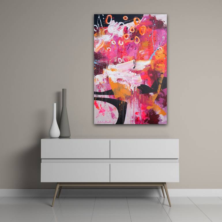 Original Abstract Expressionism Abstract Painting by Carolina Alotus
