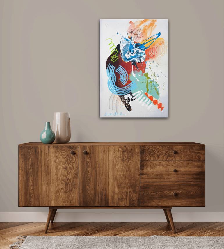 Original Abstract Expressionism Abstract Painting by Carolina Alotus