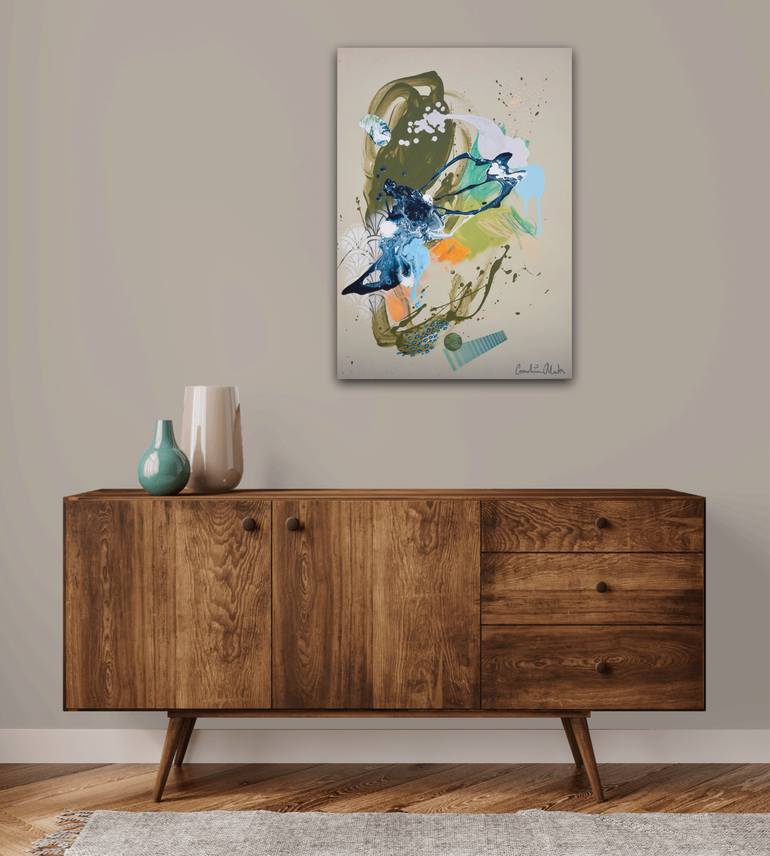 Original Abstract Expressionism Abstract Painting by Carolina Alotus