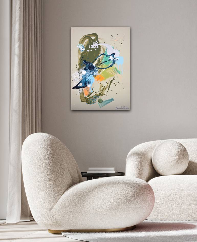 Original Abstract Expressionism Abstract Painting by Carolina Alotus