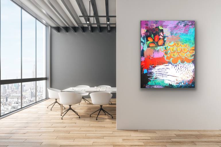 Original Abstract Expressionism Abstract Painting by Carolina Alotus