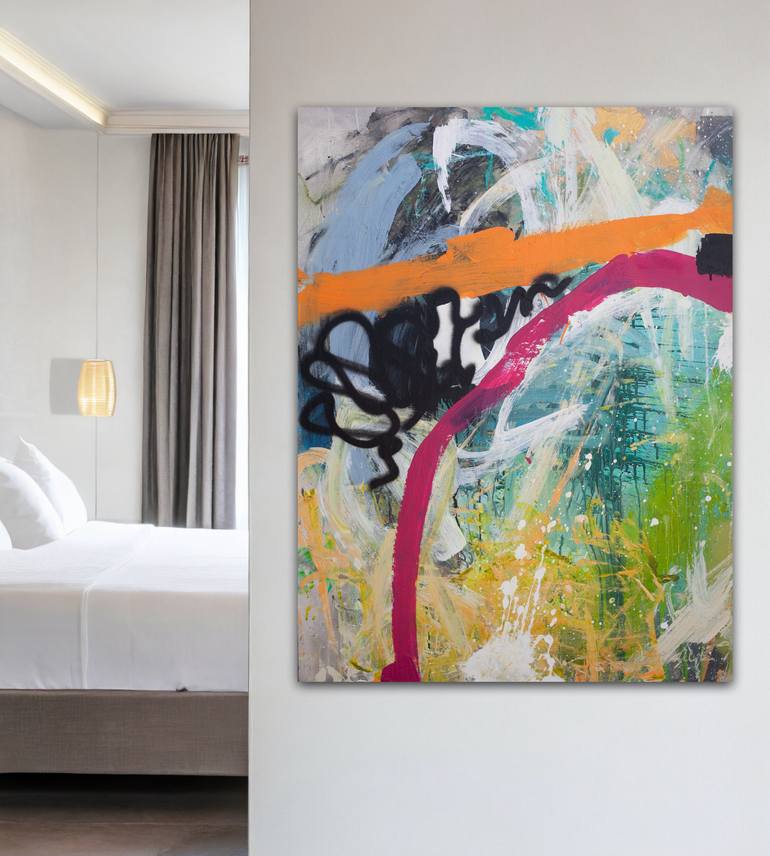 Original Abstract Expressionism Abstract Painting by Carolina Alotus