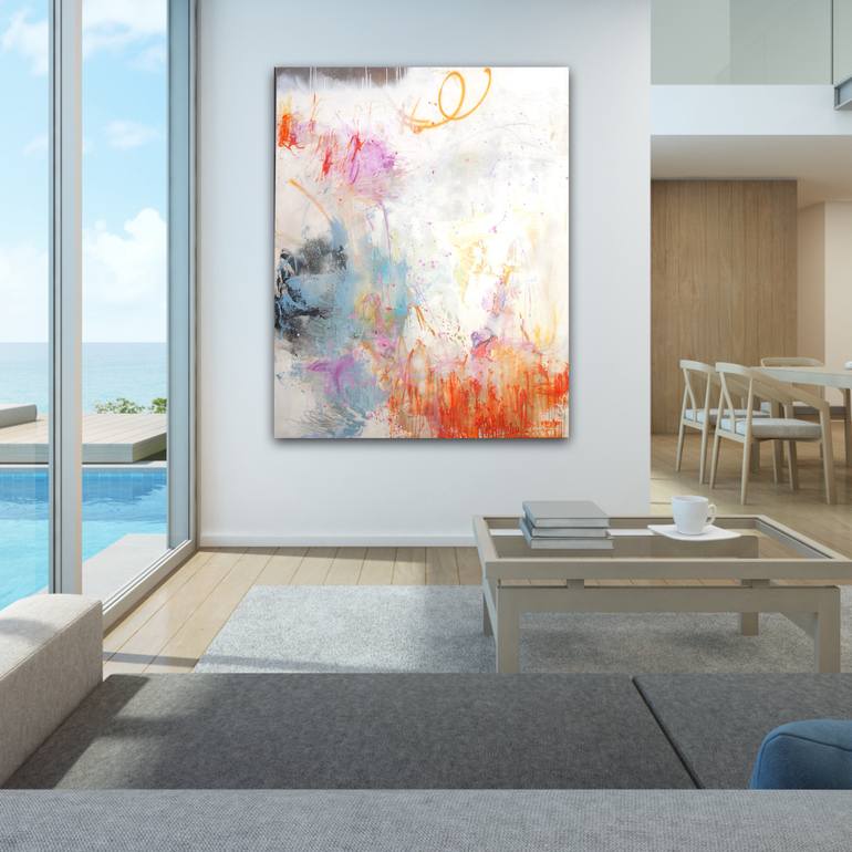 Original Abstract Expressionism Abstract Painting by Carolina Alotus