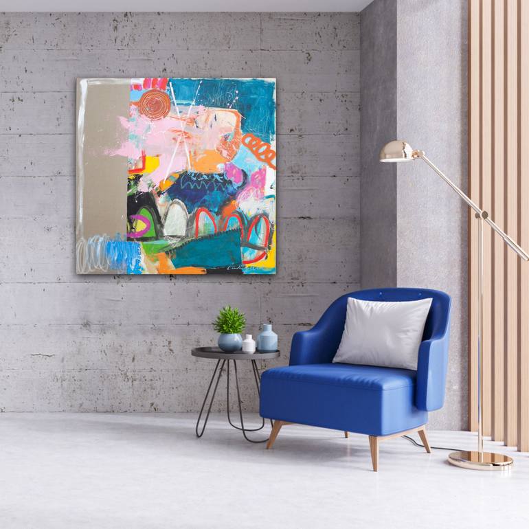 Original Abstract Expressionism Abstract Painting by Carolina Alotus