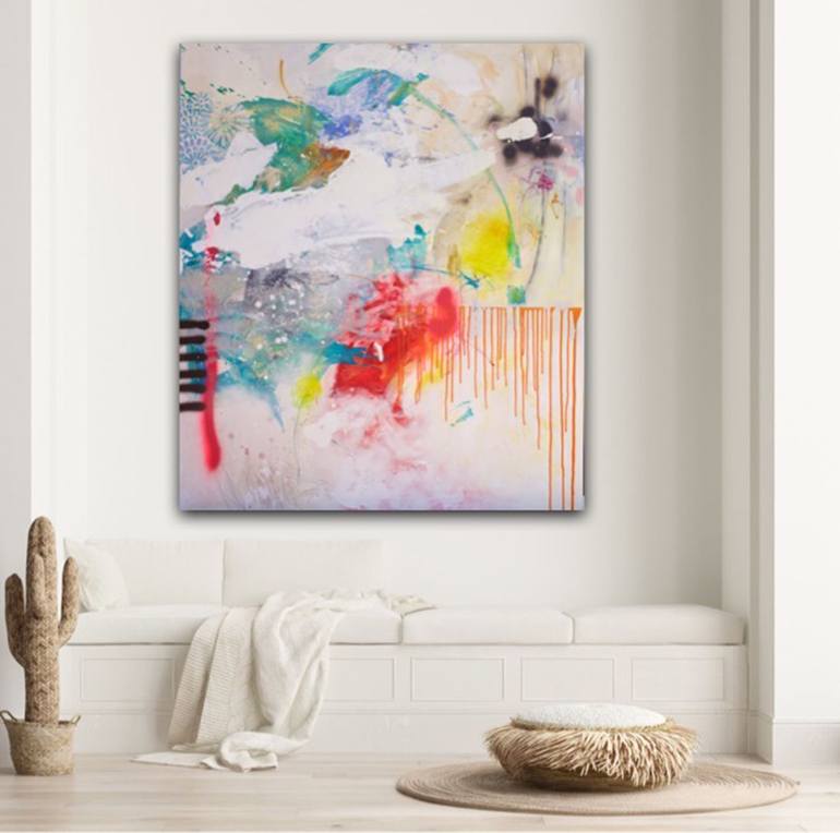 Original Abstract Expressionism Abstract Painting by Carolina Alotus