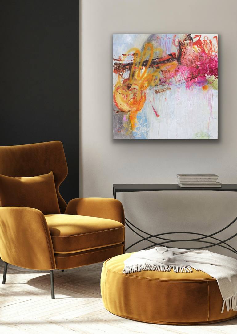 Original Abstract Expressionism Abstract Painting by Carolina Alotus